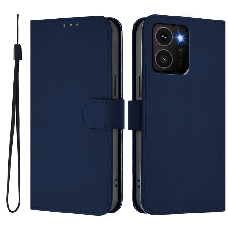 Funda de Cuero para Teléfono HMD Skyline Skin Feel con Cordón (Azul Marino)