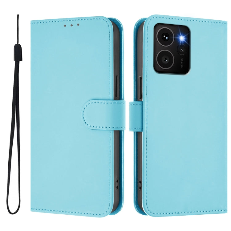 Funda de Cuero para Teléfono HMD Skyline Skin Feel con Cordón (Azul Cielo)