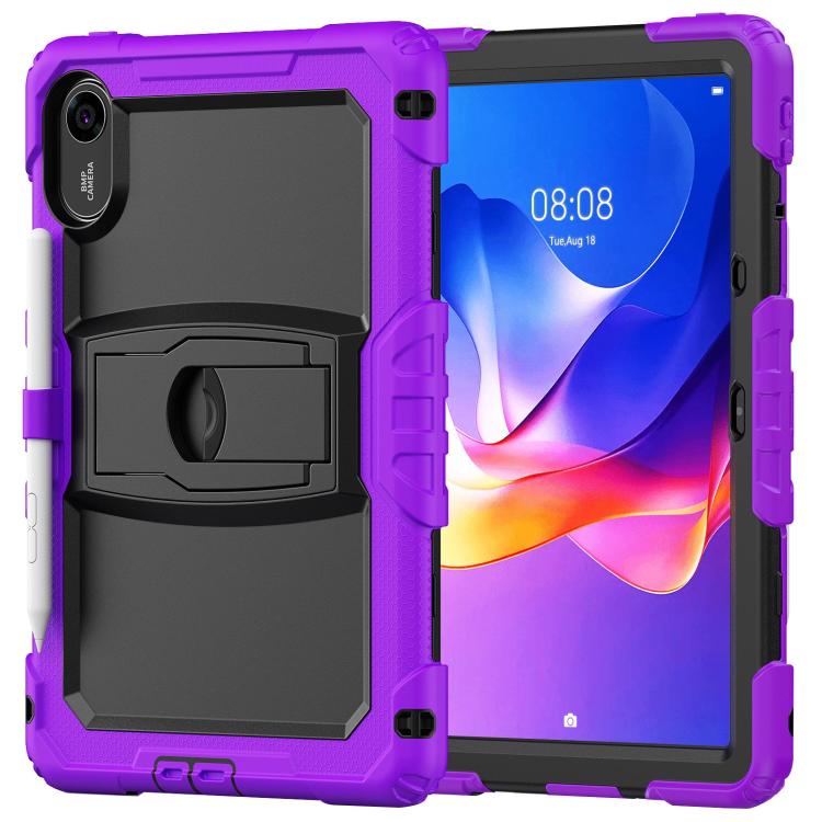 Funda de silicona hídrica para Xiaomi Redmi Pad 2 11 2025 con correa para el hombro y soporte (morado)
