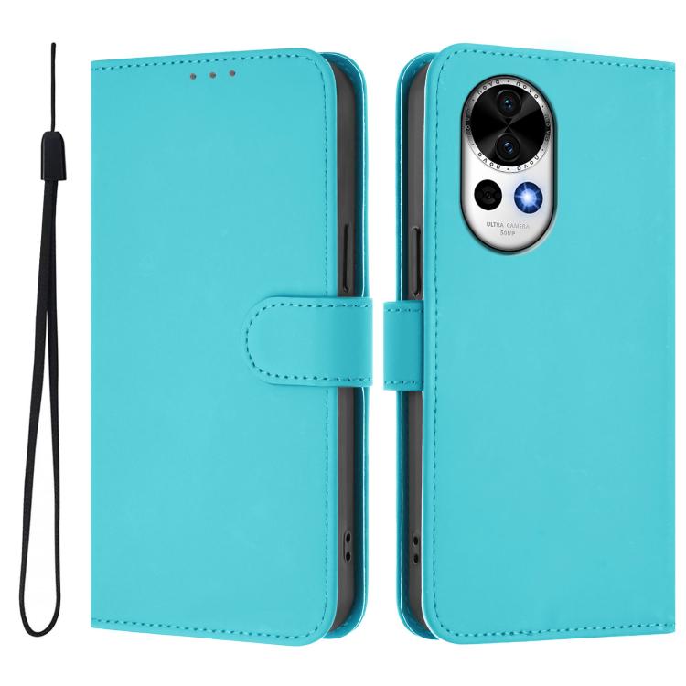Funda Piel Sintética con Cordón para Huawei Nova 13/Nova 12 (Azul Lago)