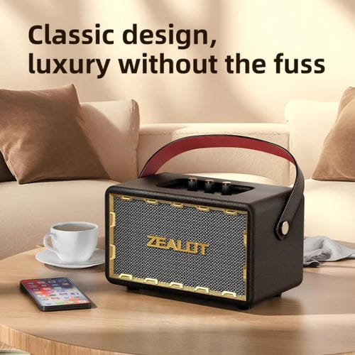 Altavoz Bluetooth Portátil Zealot Mt01 Retro Card Inalámbrico (Negro)