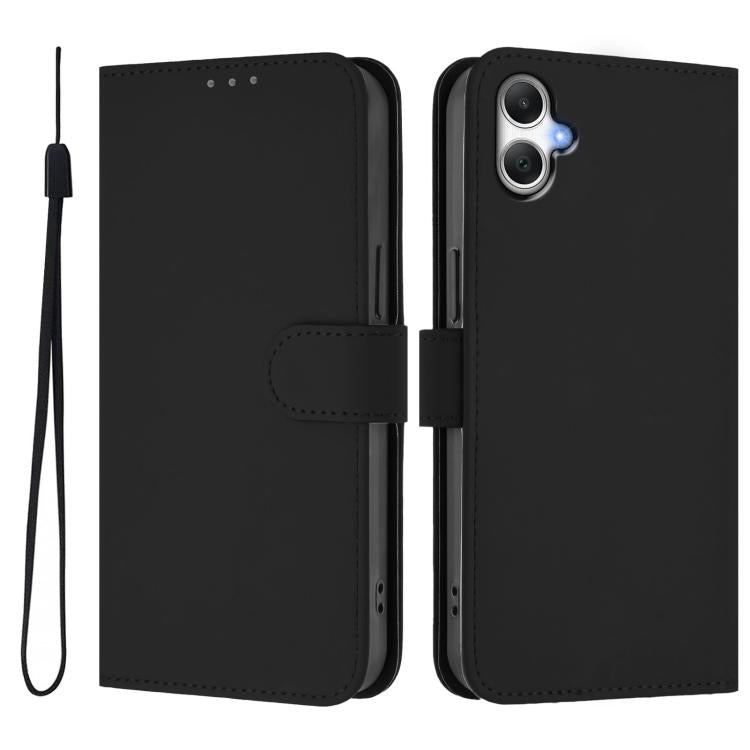 Funda de piel sintética con cordón para Samsung Galaxy A07 4G (negro)