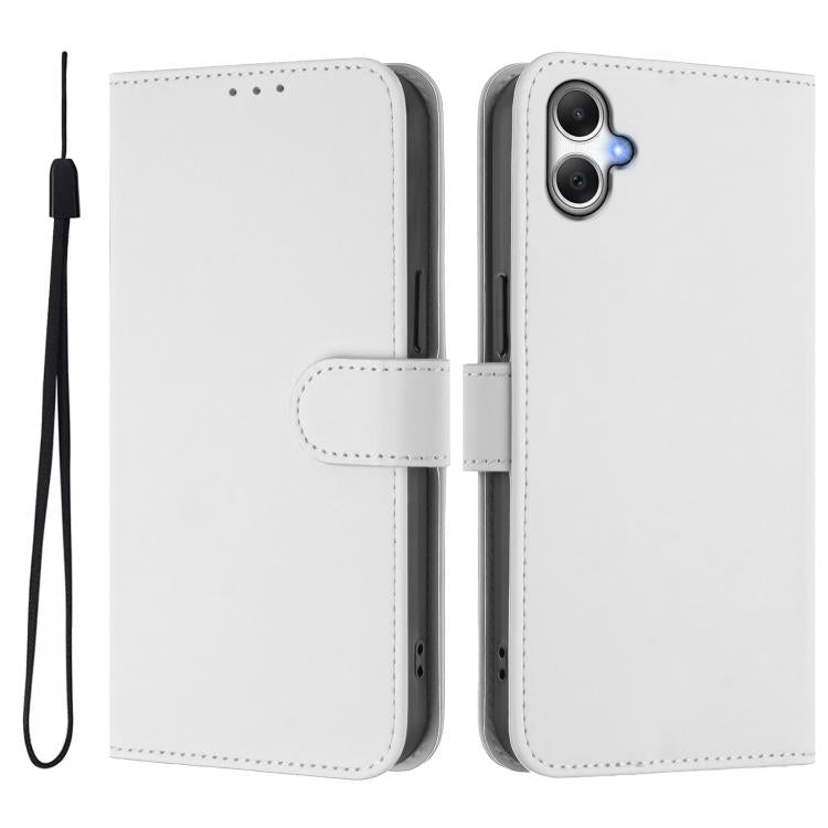 Funda de piel sintética con cordón para Samsung Galaxy A07 4G (color blanco)