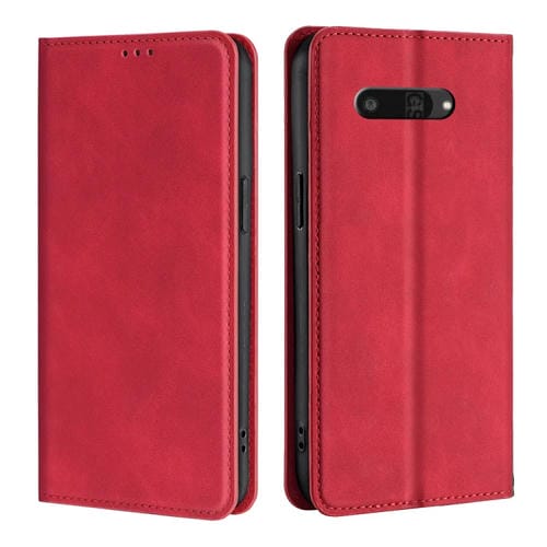Funda de Cuero Magnética para Kyocera Digno Sx4 5G (Rojo)