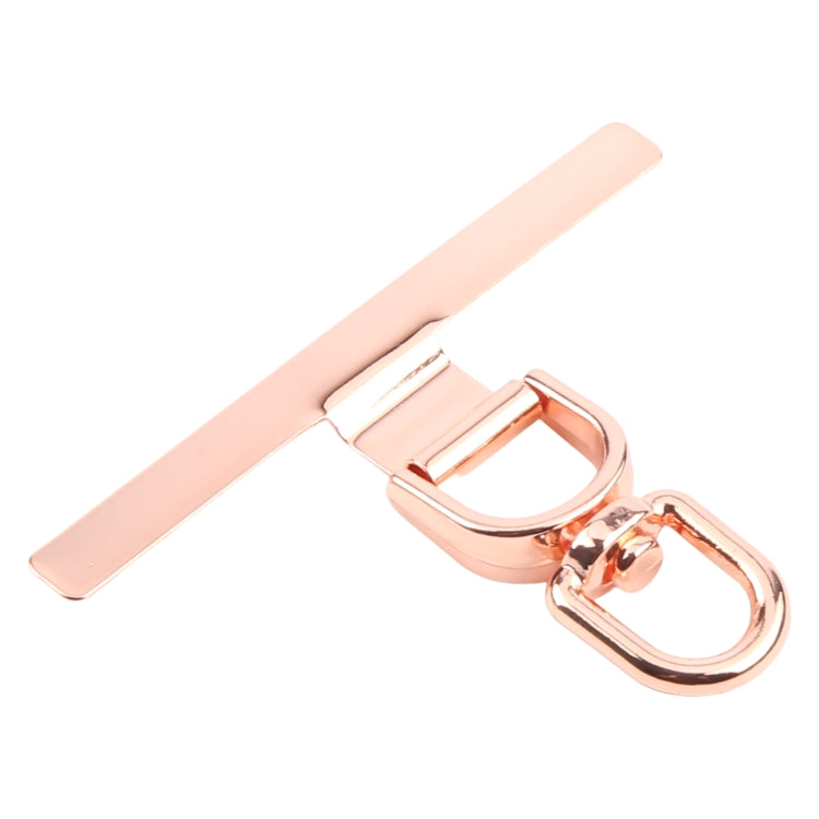 Junta de Fijación para Cordón de Teléfono Móvil Metal Forma de T Rotación 360 (Oro Rosa)