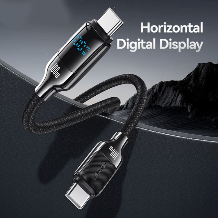 Cable de Datos Rápidos Usams SJ742 100 W USB-C a USB-C 1,2 m (Titanio)