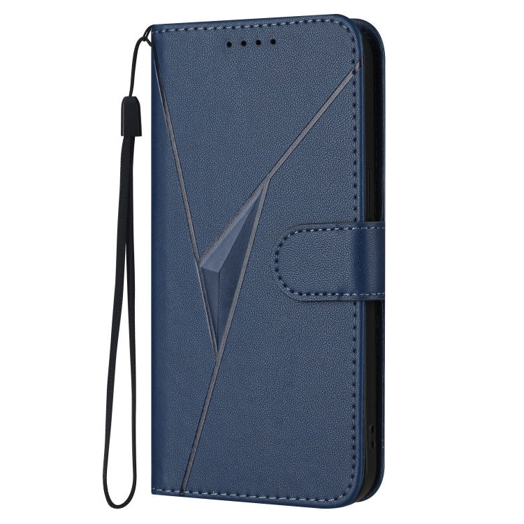 Funda de Cuero con Cierre de Hebilla y Diseño Triangular para Sharp Aquos R3 (Azul Real)