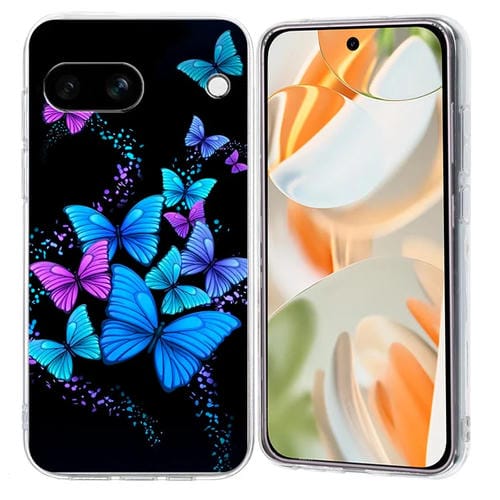Funda TPU Google Pixel 9A con Patrón de Pintura Colorida (Mariposas)