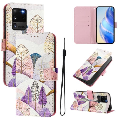 Funda de Cuero para Teléfono Samsung Galaxy S20 Ultra Diseño Dibujo Artístico (Paisaje)