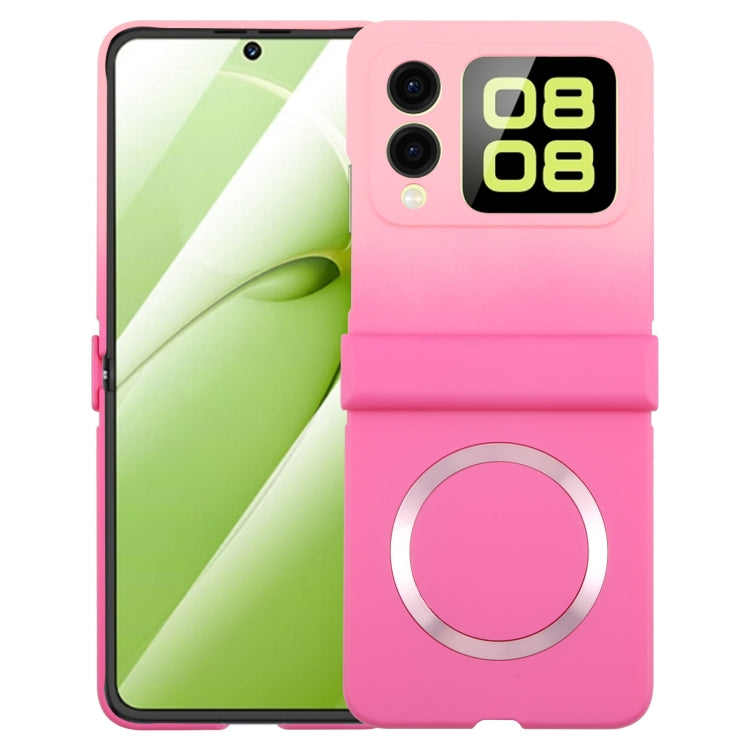 Funda para Teléfono Huawei Nova Flip Liquid PC Gradient Magsafe (Rosa y Rojo)