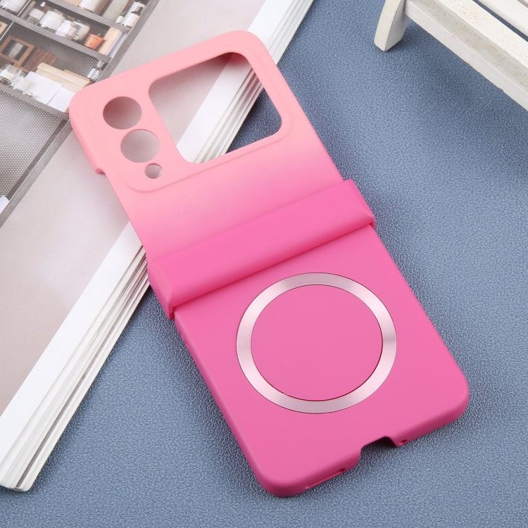 Funda para Teléfono Huawei Nova Flip Liquid PC Gradient Magsafe (Rosa y Rojo)