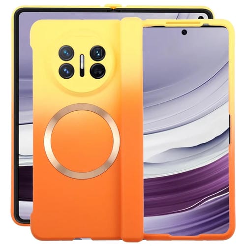 Funda para Teléfono Huawei Mate X5/X3 Policarbonato Líquido Magsafe Efecto Degradado (Amarillo y Naranja)
