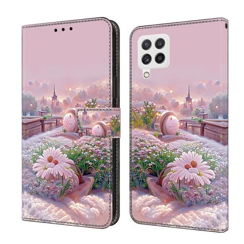 Funda de piel Samsung Galaxy A22 4G Pintada a mano (Jardín)