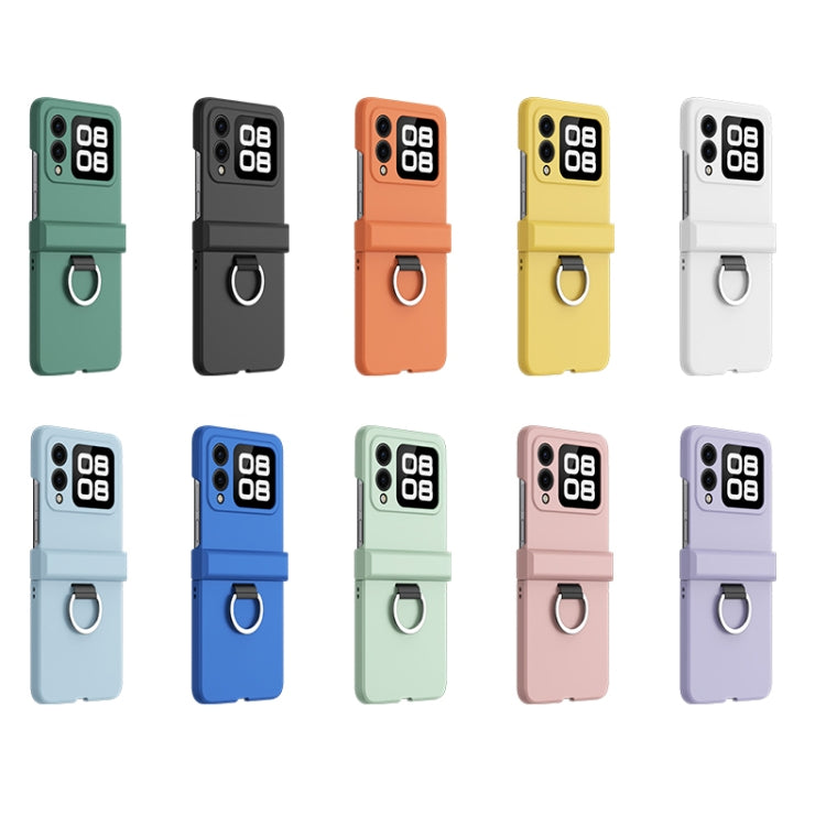 Funda para Teléfono Huawei Nova Flip con Anillo Ultrafino y Bisagra (Rosa)