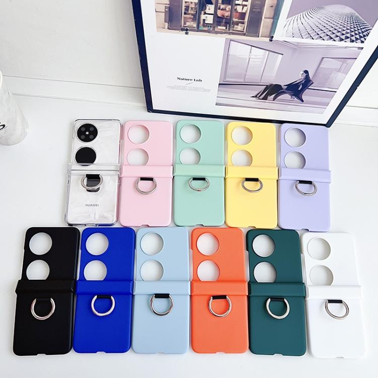 Funda para Teléfono Huawei Pocket 2 con Anillo Ultrafino y Bisagra (Morado)