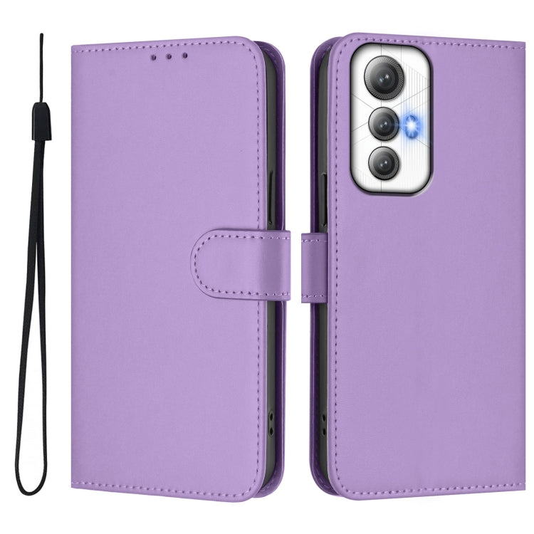 Funda de Piel con Cordón para Cubot Max 5 con Tacto de Piel (Morado Lavanda)