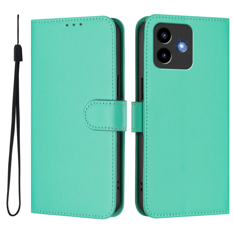 Funda de Piel Sintética con Cordón para Cubot Note 40 con Tacto de Piel (Verde)