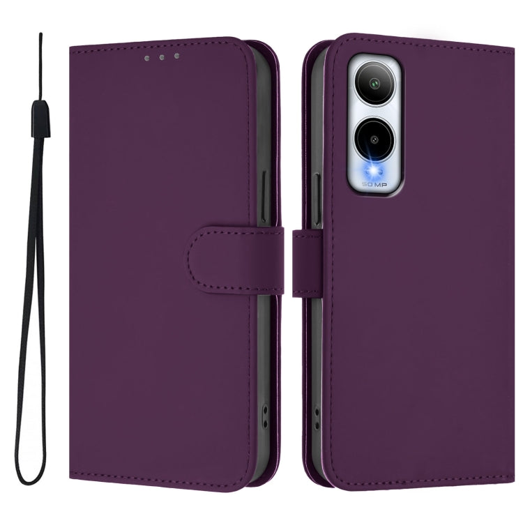 Funda de Cuero con Cordón para Teléfono Cricket Icon 6 Skin Feel (Violeta)