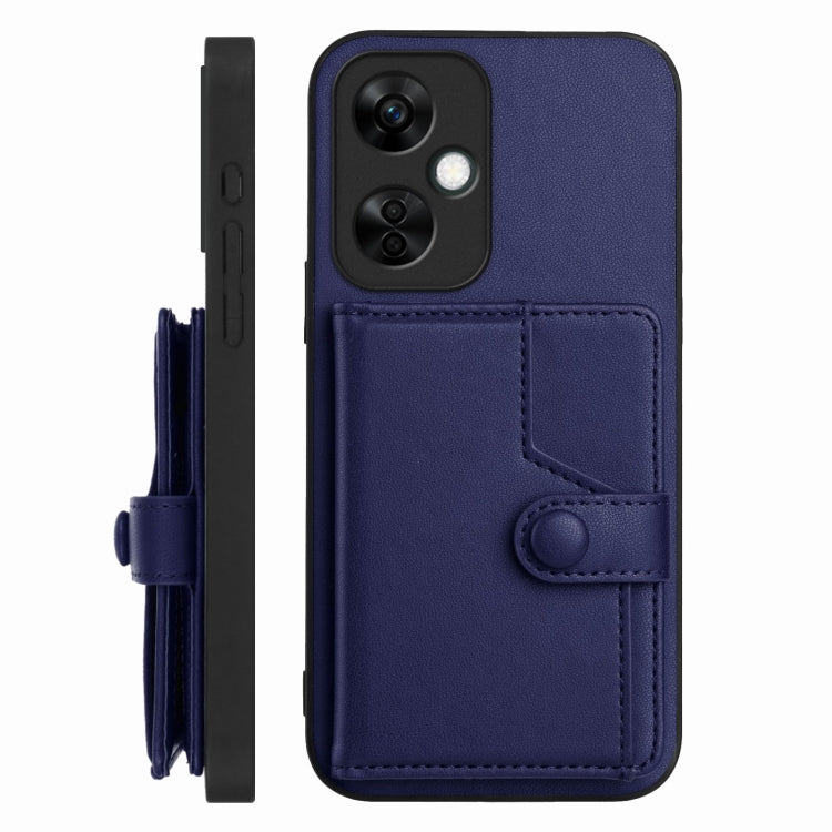 Funda para Teléfono Antirrobo OnePlus Nord Ce 3 Lite con Botón y Tarjetero (Azul)