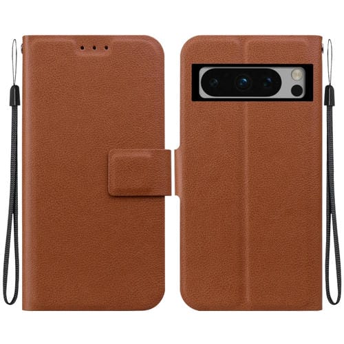 Funda de Cuero Ultrafina con Hebilla Magnética para Google Pixel 8 Pro (Marrón)