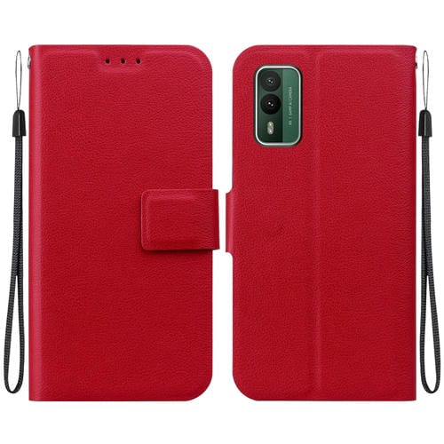 Funda de Cuero Ultradelgada con Hebilla Magnética para Nokia Xr21 (Roja)