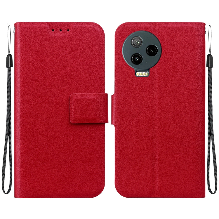 Funda de Cuero con Hebilla Magnética Ultrafina para Infinix Note 12 2023 y Note 12 Pro 4G (Rojo)