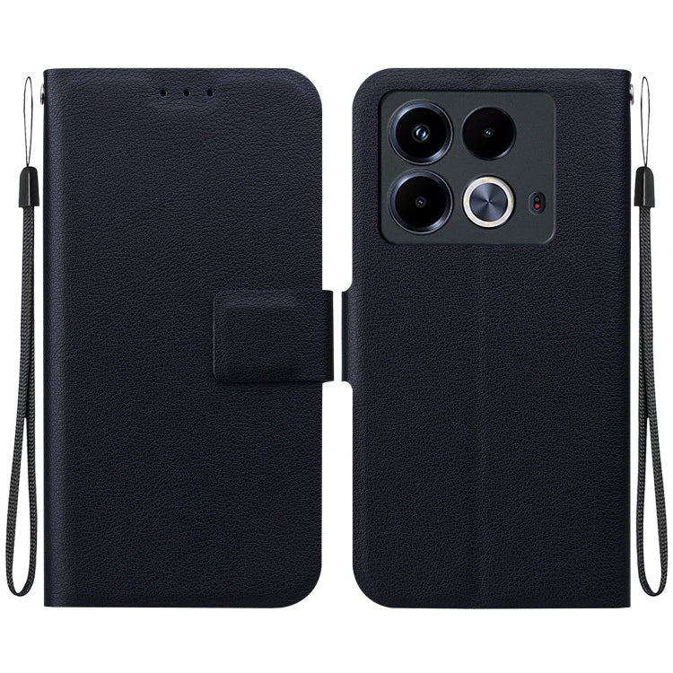 Funda de Cuero con Hebilla Magnética Ultrafina para Infinix Note 40 4G (Negro)