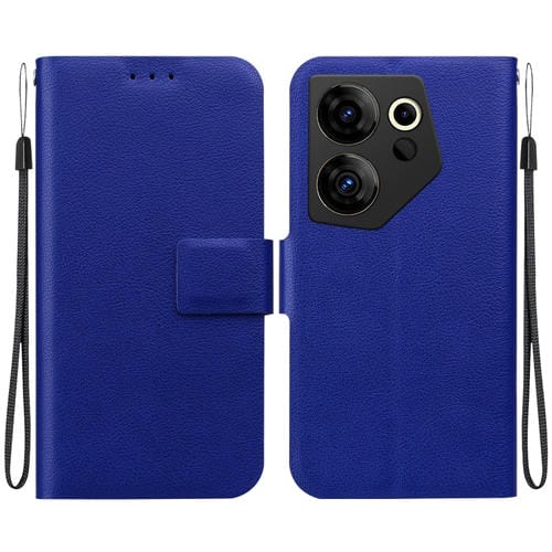 Funda de Cuero Ultradelgada con Hebilla Magnética para Teléfono Tecno Camon 20 Premier (Azul)