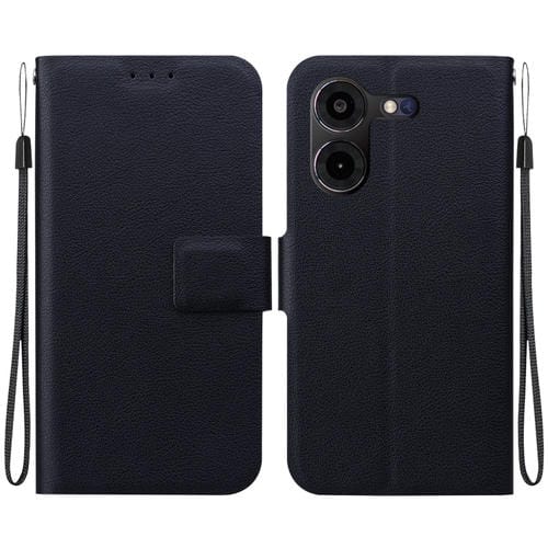 Funda de Cuero Ultradelgada con Hebilla Magnética para Teléfono Tecno Pova 5 Pro (Negro)