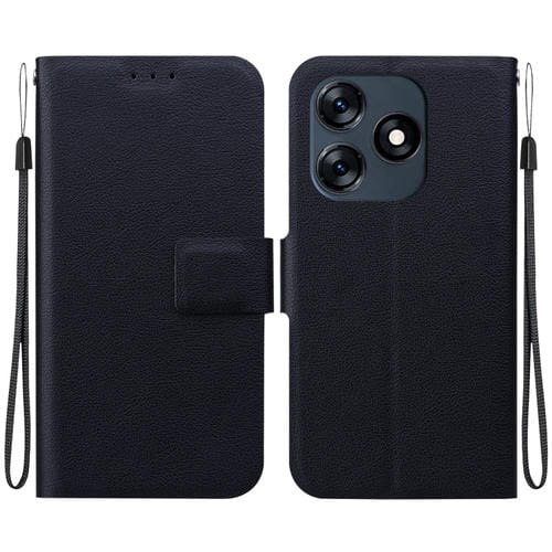 Funda de Cuero Ultrafina con Hebilla Magnética para Tecno Spark 10 4G y Spark 10C (Negra)