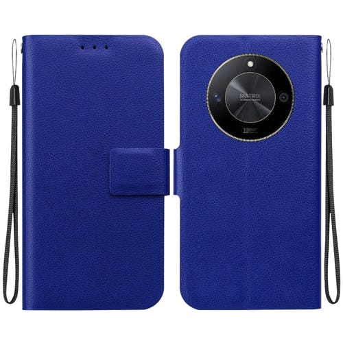 Funda de Cuero Ultradelgada con Hebilla Magnética y Voltaje para Honor X9B/Magic6 Lite (Azul)