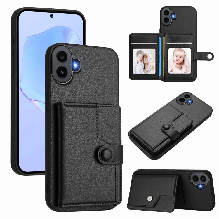 Funda para Teléfono Antirrobo RFID For Nothing cmf con 1 Botón y Tarjetero (Negra)