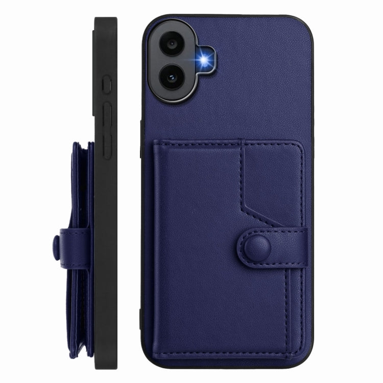 Estuche Antirrobo RFID para Teléfono For Nothing cmf con 1 Botón y Tarjetero (Azul)