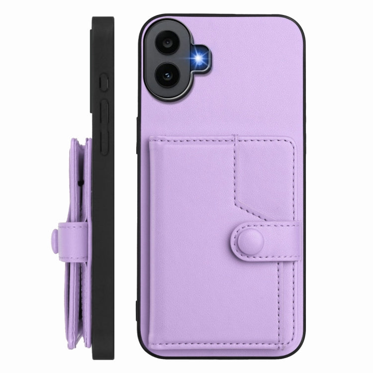 Funda para Teléfono Antirrobo RFID For Nothing cmf con 1 Botón y Tarjetero (Morado)