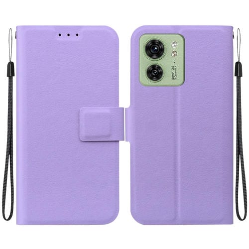 Funda de Cuero con Hebilla Magnética Ultrafina para Motorola Edge 40 (Morado)