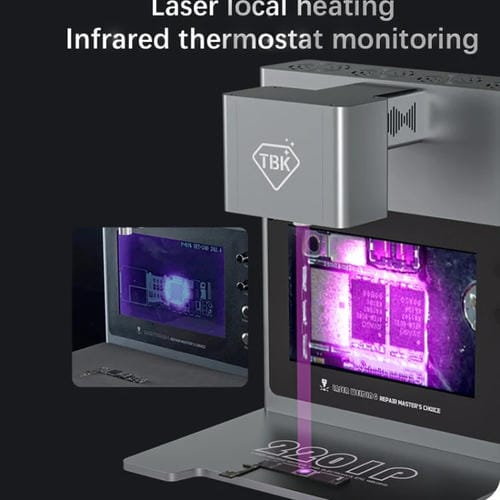 Thermostatische Infrarot-Laser-Schweißmaschine Intelligent Tbk 2201P mit integrierter HD-LCD-Kamera Britischer Stecker