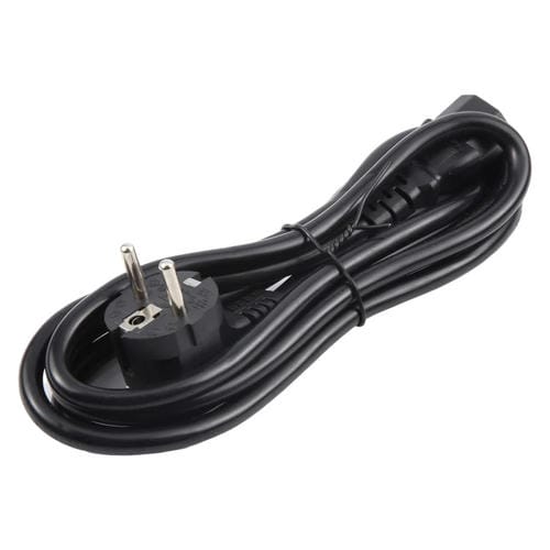 Cable de Alimentación para Ordenador con Enchufe Europeo de 3 Pines, 3 Metros (Negro)