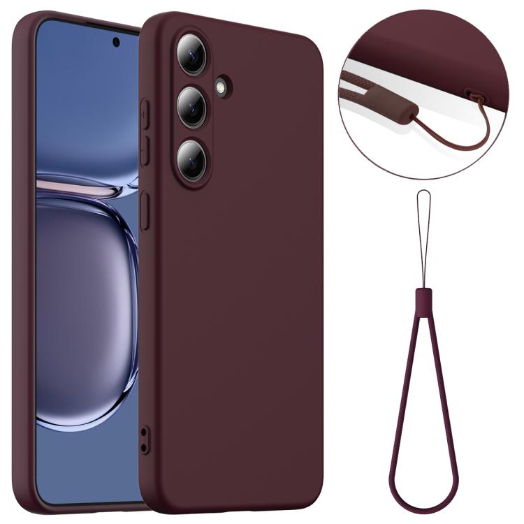 Funda de silicona Magsafe a prueba de golpes para Samsung Galaxy S25 FE 5G (color ciruela)