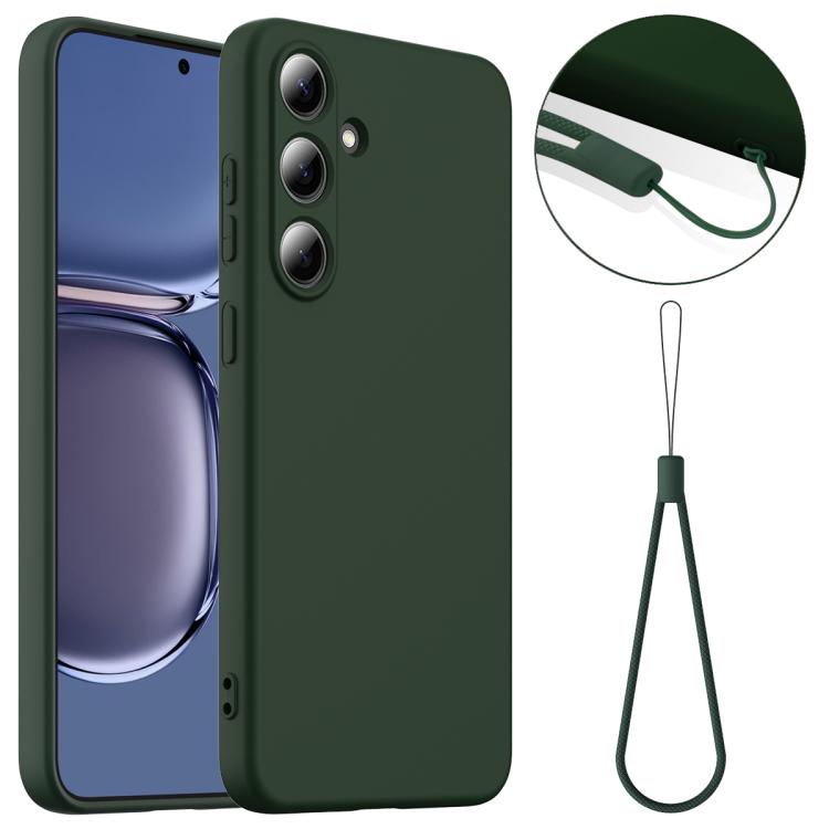 Funda de silicona Magsafe a prueba de golpes para Samsung Galaxy S25 FE 5G (verde oscuro)