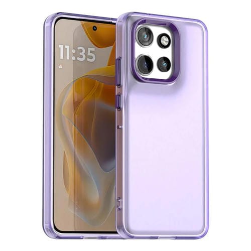 Funda Híbrida TPU para Motorola Thinkphone 25 Candy PC a Prueba de Golpes (Morado)
