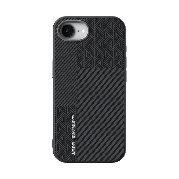 Funda Magnética Abeel para iPhone 16E 6D Micro Relief Magsafe (Fibra de Carbono Negra)