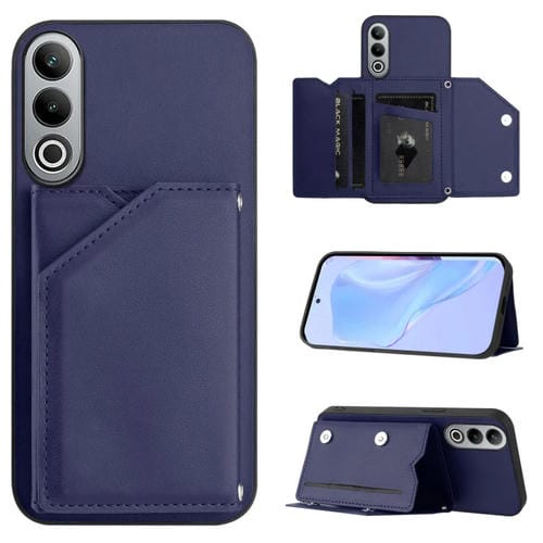 Funda para Teléfono OnePlus Nord Ce4 con 4 Ranuras para Tarjetas y Correa (Azul)
