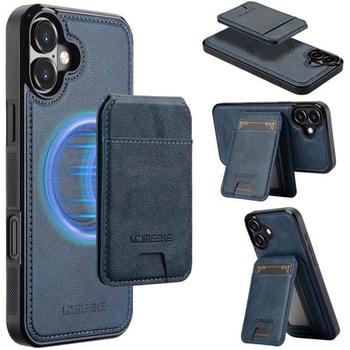 Funda para iPhone 17 LC.IMEEKE L3 con tarjetero RFID desmontable y Magsafe (azul)