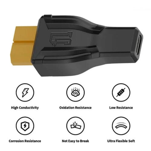 Adaptador de Intercambio XT-008 XT60 a 5,5 x 2,5 Conector de Alimentación