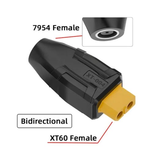Adaptador XT-025 XT60 Macho a 5,5 x 2,1 Hembra de Intercambio