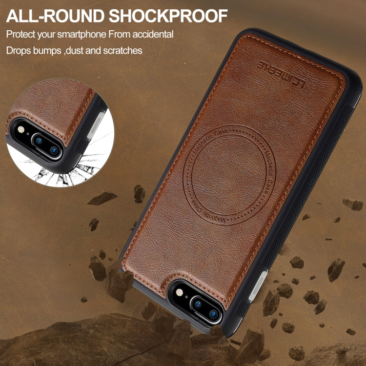 Funda para Teléfono Lc.Imeeke Magsafe para iPhone 8 Plus/7 Plus (Marrón)