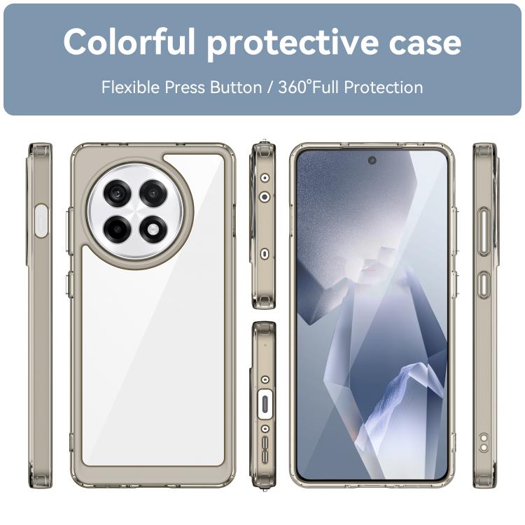 Funda Híbrida TPU Acrílica para OnePlus 13R Serie Colorida (Gris Transparente)