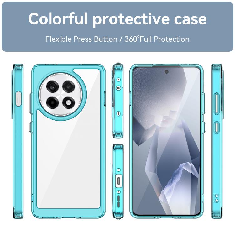 Funda Híbrida Acrílico TPU OnePlus Ace 5 5G Serie Colorida (Azul Transparente)
