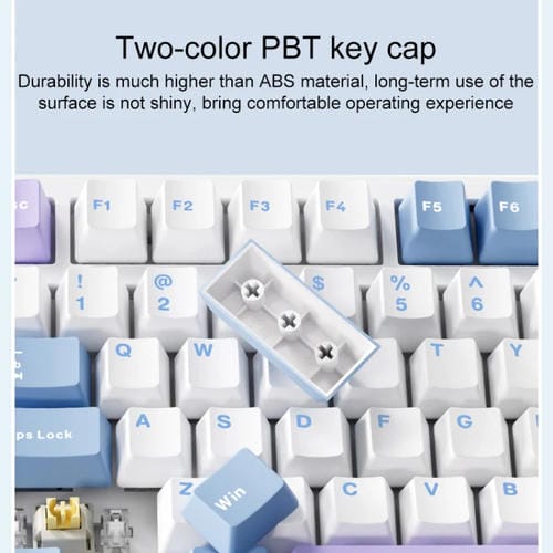 Teclado Mecánico Aula F99 Pro 99 Teclas con Cable, 2,4 G y Bluetooth RGB (Gris Degradado)