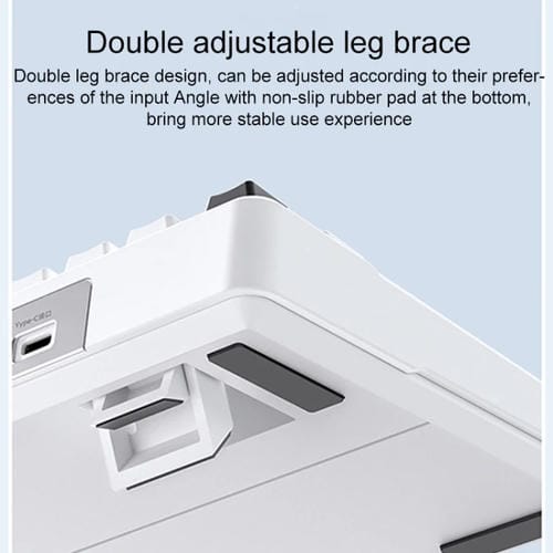 Teclado Mecánico Aula F99 Pro 99 Teclas con Cable, 2,4 G y Bluetooth RGB (Gris Degradado)